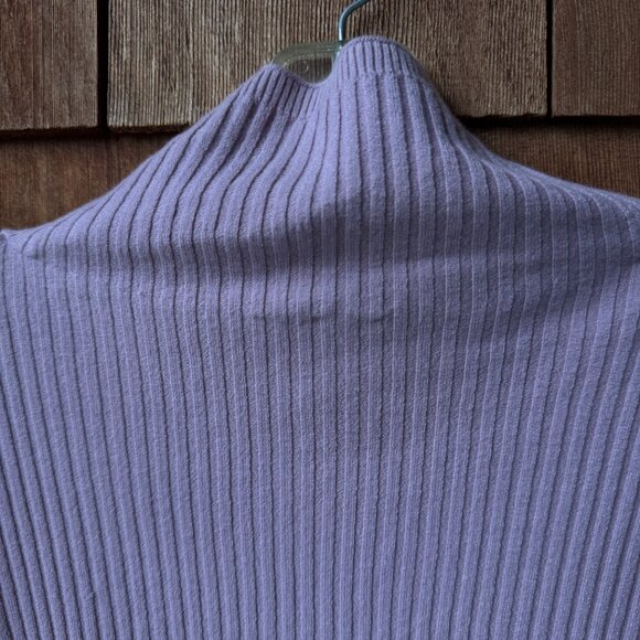 EUC Eileen Fisher Lavender Funnel Neck Long Sleeve Sweater in Women's Medium - Picture 6 of 7